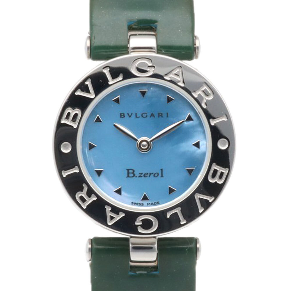 Bulgari B.zero1 watch, stainless steel BZ22S quartz women's pre-owned, blue s...